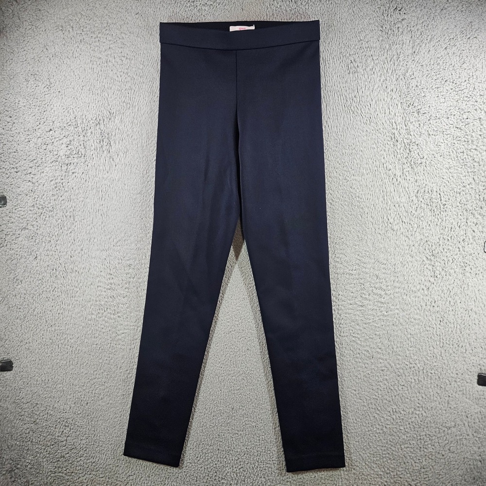 Leggiadro Womens Navy Blue Slim Leg Stretch Trousers Pants Size 6 Made in NYC
